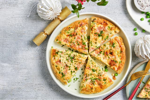 Ham, Pea and Cheese Frittata