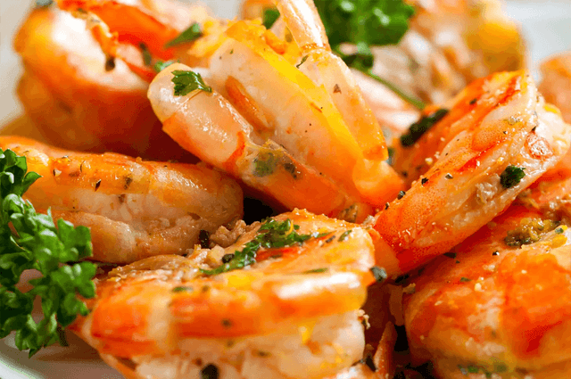 Grilled Prawns Spiced with Tabasco Sauce Deskktop Banner