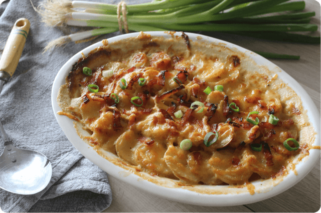 Potato, Leek & Bacon Bake