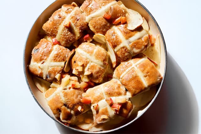 Apple & Cinnamon Easter Bun Bread & Butter Pudding Gallery Banner