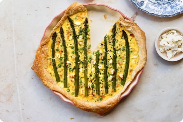 Pea, Asparagus & Fetta Pie