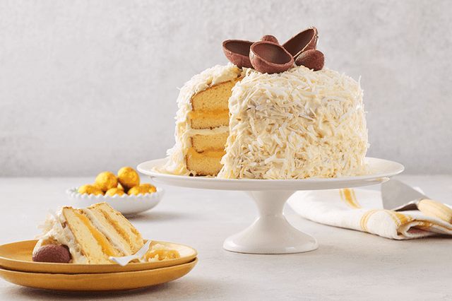 White Choc Tropical Pineapple Easter Cake